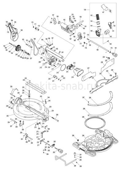 Деталировка(Запчасти) Makita LS1019L 1277228305