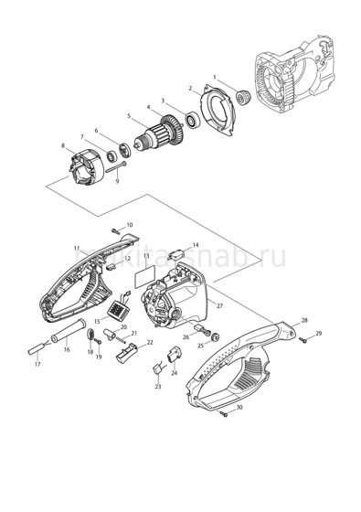 Деталировка(Запчасти) Makita UC3530A