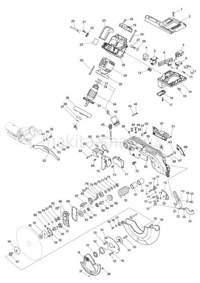 Деталировка(Запчасти) Makita LS1019L