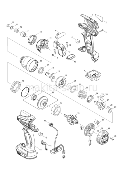 Деталировка(Запчасти) Makita BTD134