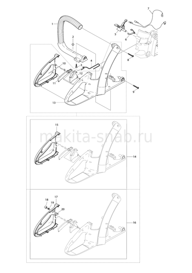 Деталировка(Запчасти) Makita DCS4610