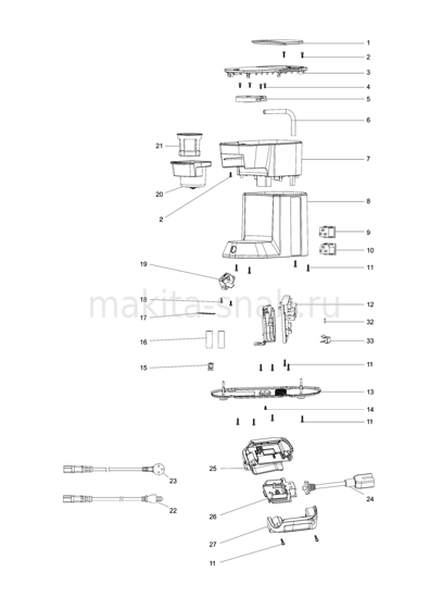 Деталировка(Запчасти) Makita DCM500