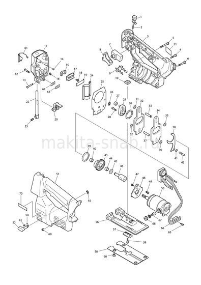 Деталировка(Запчасти) Makita 4331D