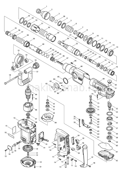 Деталировка(Запчасти) Makita HR4500C