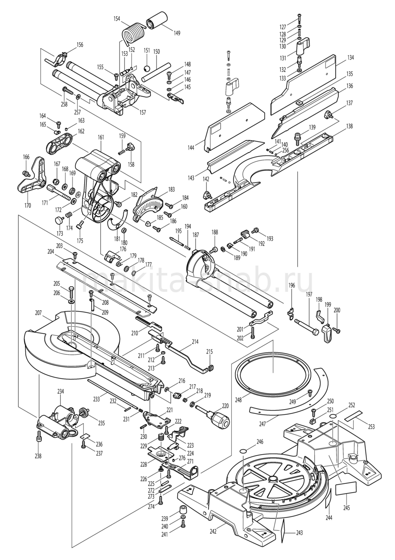 Деталировка(Запчасти) Makita LS1216 1277230905