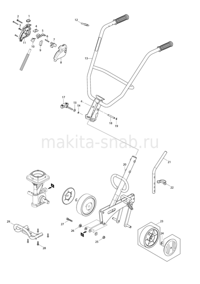 Деталировка(Запчасти) Makita BUK360