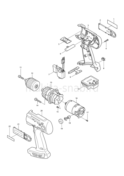 Деталировка(Запчасти) Makita BDF460