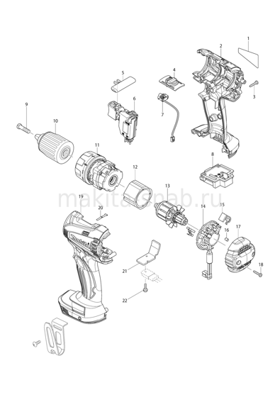 Деталировка(Запчасти) Makita DDF446