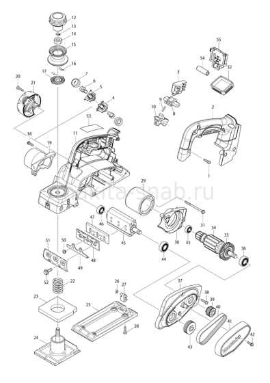 Деталировка(Запчасти) Makita DKP140