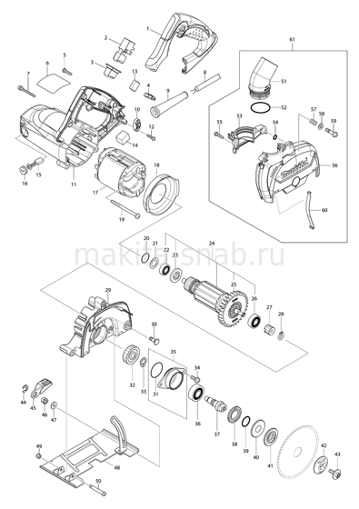 Деталировка(Запчасти) Makita 4100KB