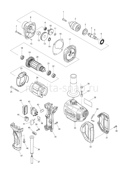 Деталировка(Запчасти) Makita DS4011