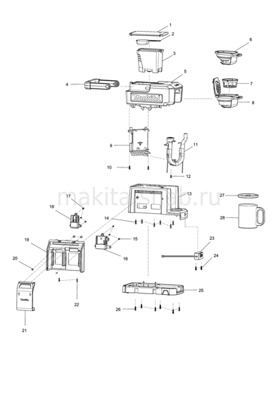 Деталировка(Запчасти) Makita DCM501