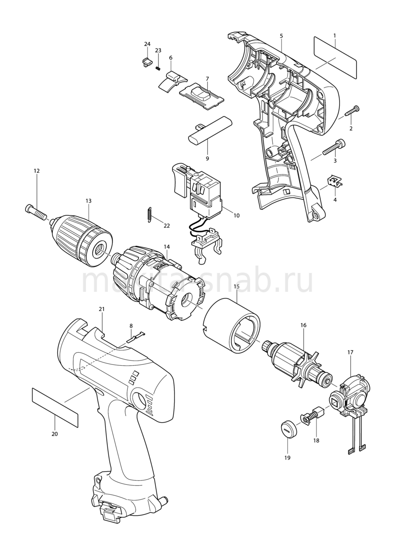 Деталировка(Запчасти) Makita 6317D