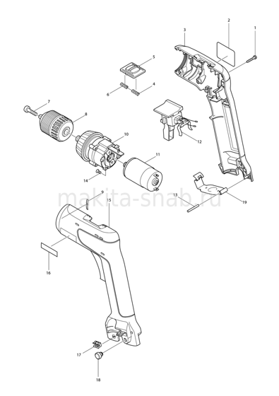 Деталировка(Запчасти) Makita 6019D