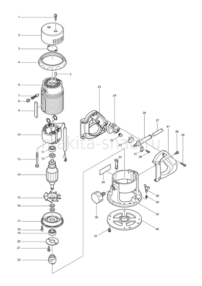 Деталировка(Запчасти) Makita 3601B