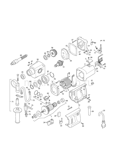 Деталировка(Запчасти) Makita DBM131