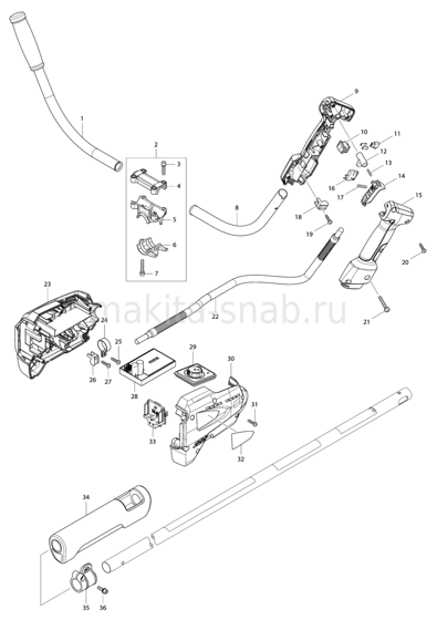 Деталировка(Запчасти) Makita BUR142U