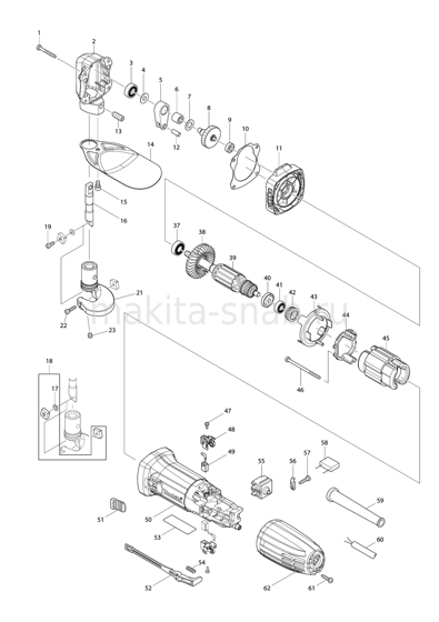 Деталировка(Запчасти) Makita JS1602