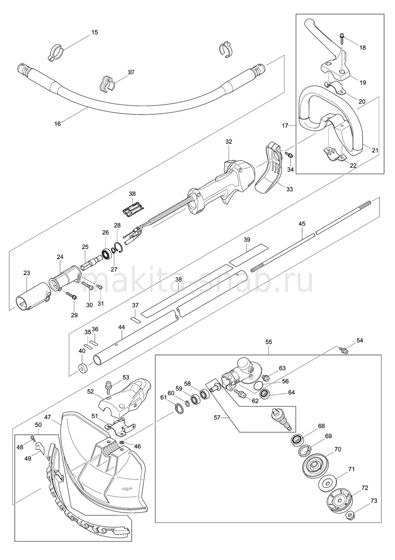 Деталировка(Запчасти) Makita EM4350RH 1248461105