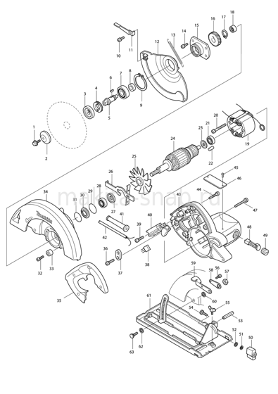 Деталировка(Запчасти) Makita 5008B