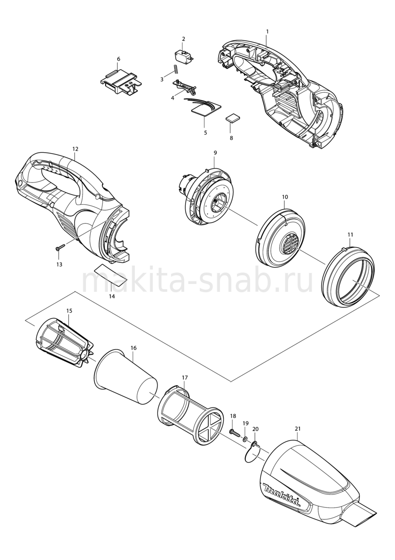 Деталировка(Запчасти) Makita BCL180