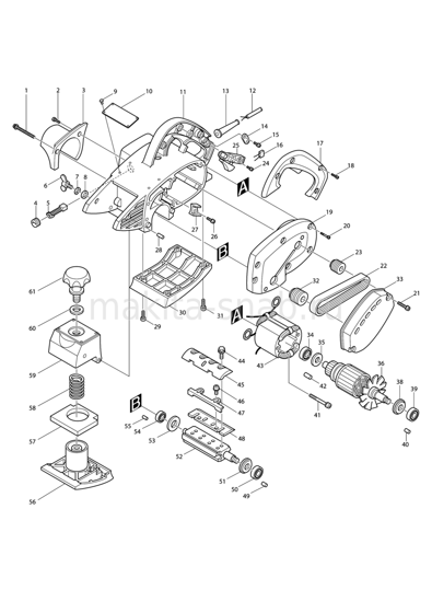 Деталировка(Запчасти) Makita 1002BA