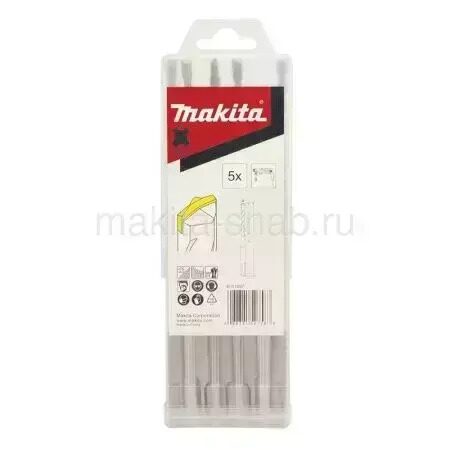 Набор буров SDS-Plus Centering Tip 6х160, 5 шт Makita B-60280