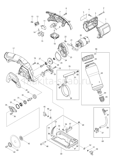 Деталировка(Запчасти) Makita CC300D