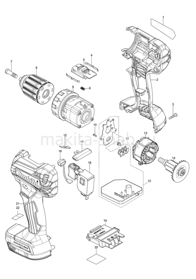 Деталировка(Запчасти) Makita DDF485