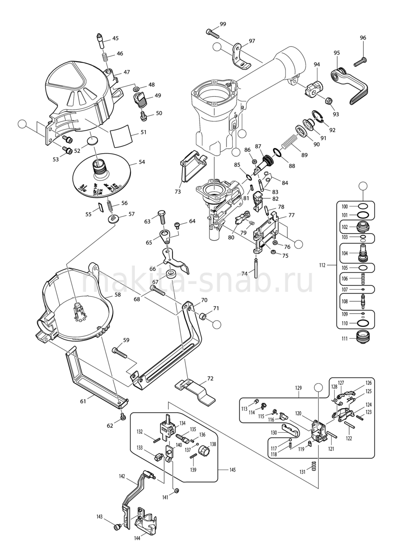 Деталировка(Запчасти) Makita AN450H 1225856905