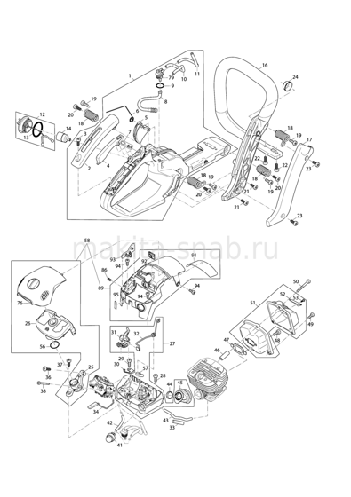 Деталировка(Запчасти) Makita EA3501F