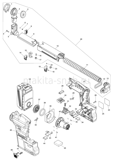 Деталировка(Запчасти) Makita DX09