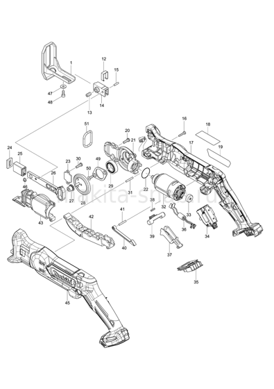 Деталировка(Запчасти) Makita JR105D