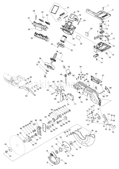 Деталировка(Запчасти) Makita DLS111