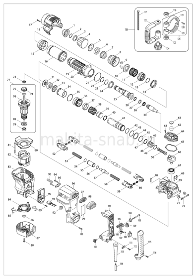 Деталировка(Запчасти) Makita HM1111C