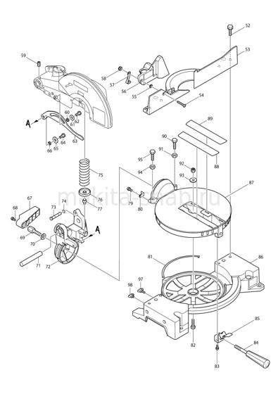 Деталировка(Запчасти) Makita LS1040 1277228705