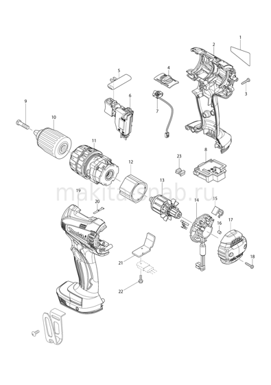 Деталировка(Запчасти) Makita DHP446