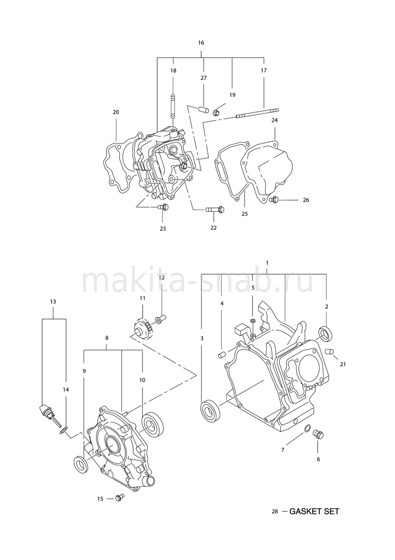 Деталировка(Запчасти) Makita EG410C