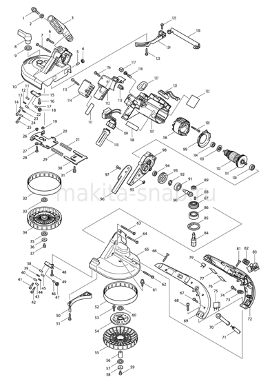 Деталировка(Запчасти) Makita 2107F