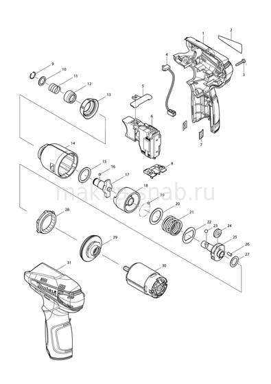 Деталировка(Запчасти) Makita TD090D