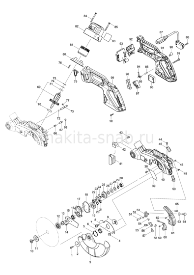 Деталировка(Запчасти) Makita DLS600