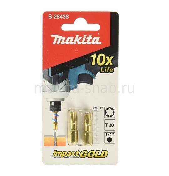 Насадка Impact Gold T30, 25 мм, C-form, 2 шт. Makita E-03327