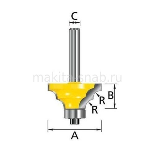 Фреза кромочная классическая Римская S-образная Makita D-11645