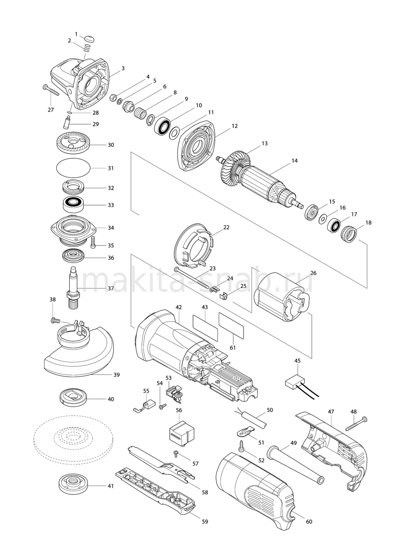 Деталировка(Запчасти) Makita 9564P