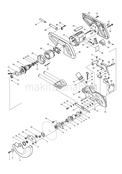 Деталировка(Запчасти) Makita LS0714