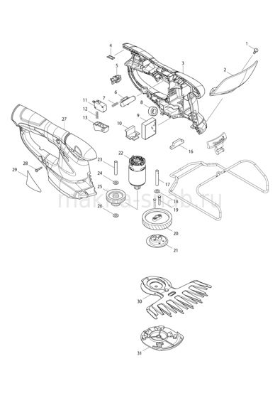 Деталировка(Запчасти) Makita UM164D