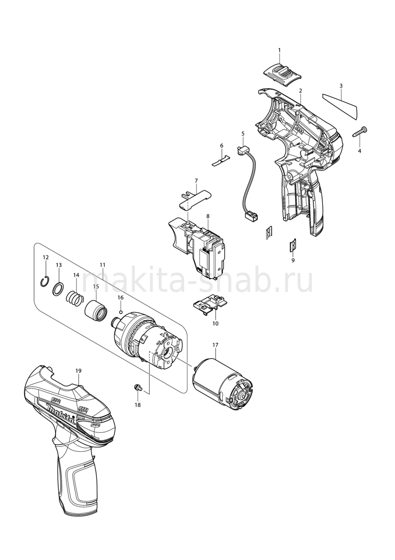 Деталировка(Запчасти) Makita DF030D