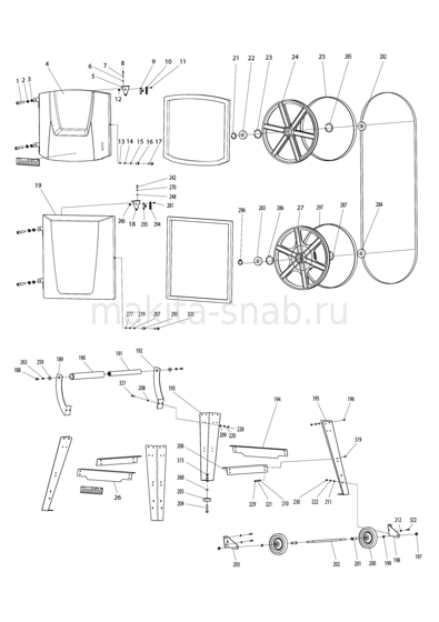 Деталировка(Запчасти) Makita LB1200F