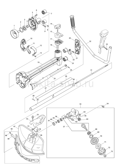 Деталировка(Запчасти) Makita EM4351UH