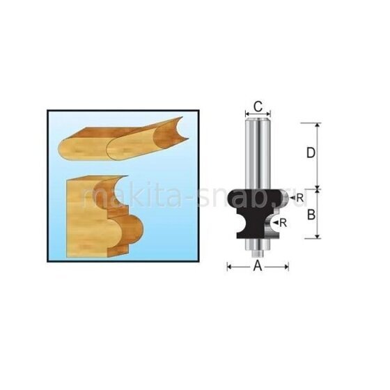 Фреза кромочная фигурная классическая многопрофильная Makita D-11760
